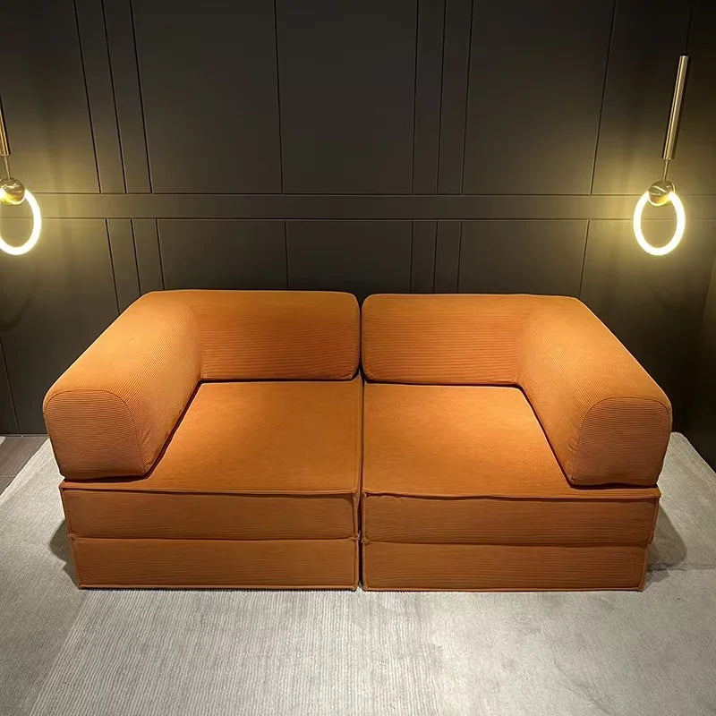 2026 New EU Warehouse Vacuum Compression Sofa 205*100*70cm Sofa Bed Corduroy Jacket Removable Placement 5-7 Days Delivery