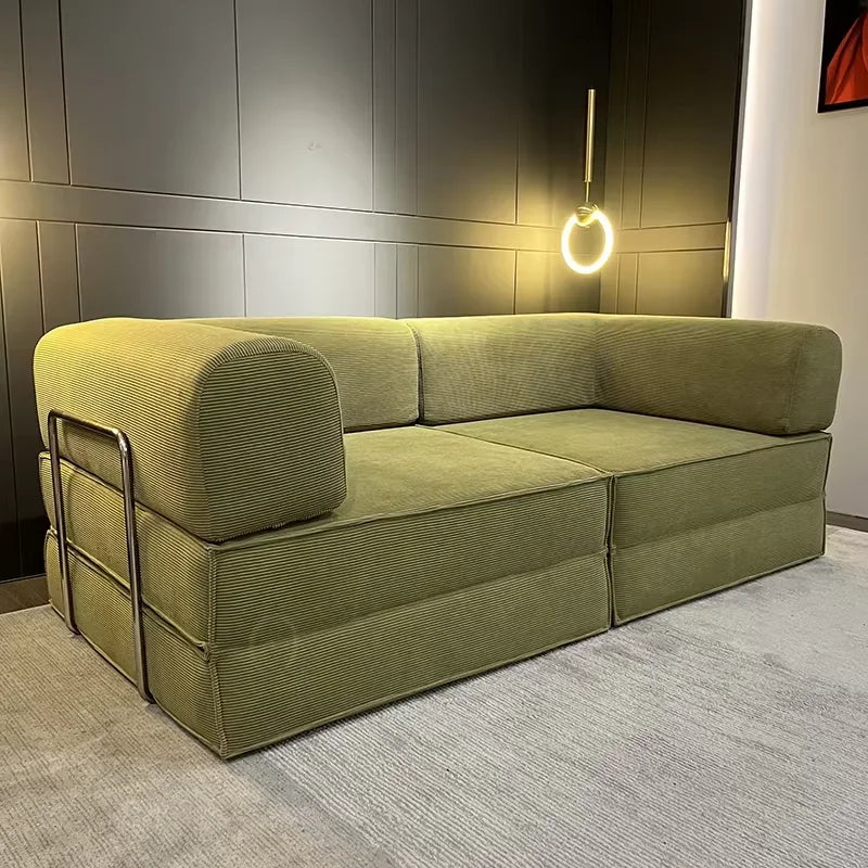 2026 New EU Warehouse Vacuum Compression Sofa 205*100*70cm Sofa Bed Corduroy Jacket Removable Placement 5-7 Days Delivery