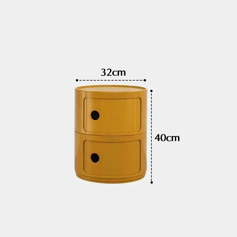 Living Room Sofa Side Bedside Cabinet Stand Round Storage Creative Night Tables Plastic Comodas Mueble Dormitorio Furniture