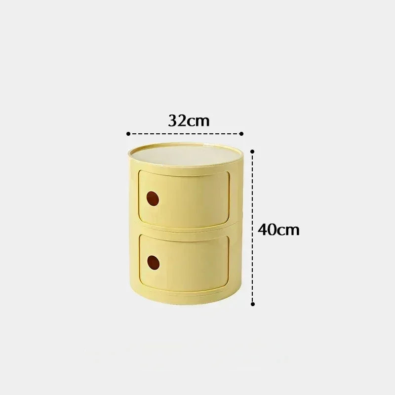 Living Room Sofa Side Bedside Cabinet Stand Round Storage Creative Night Tables Plastic Comodas Mueble Dormitorio Furniture