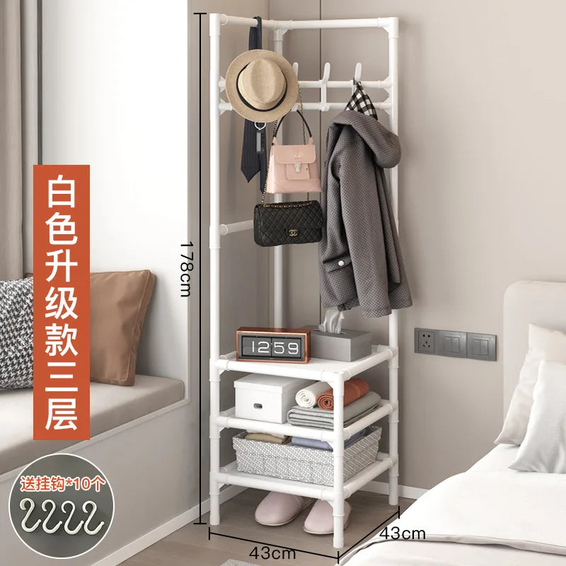 Wall corner clothes rack, multi-layer assembly clothes rack, bedroom corner clothes rack, floor mounted storage rack