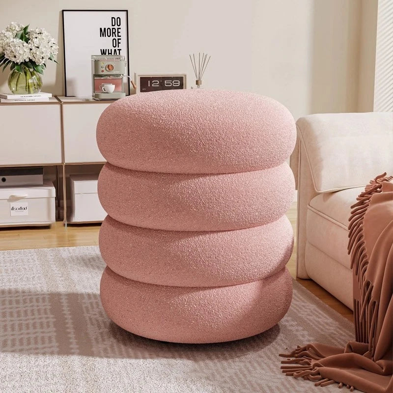 Living Room Stools Bedroom Dressing Table Round Stool Nordic Entrance Hall Ottomans Modern Simple Home Decoration Furniture