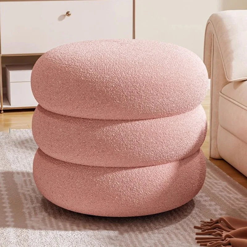 Living Room Stools Bedroom Dressing Table Round Stool Nordic Entrance Hall Ottomans Modern Simple Home Decoration Furniture