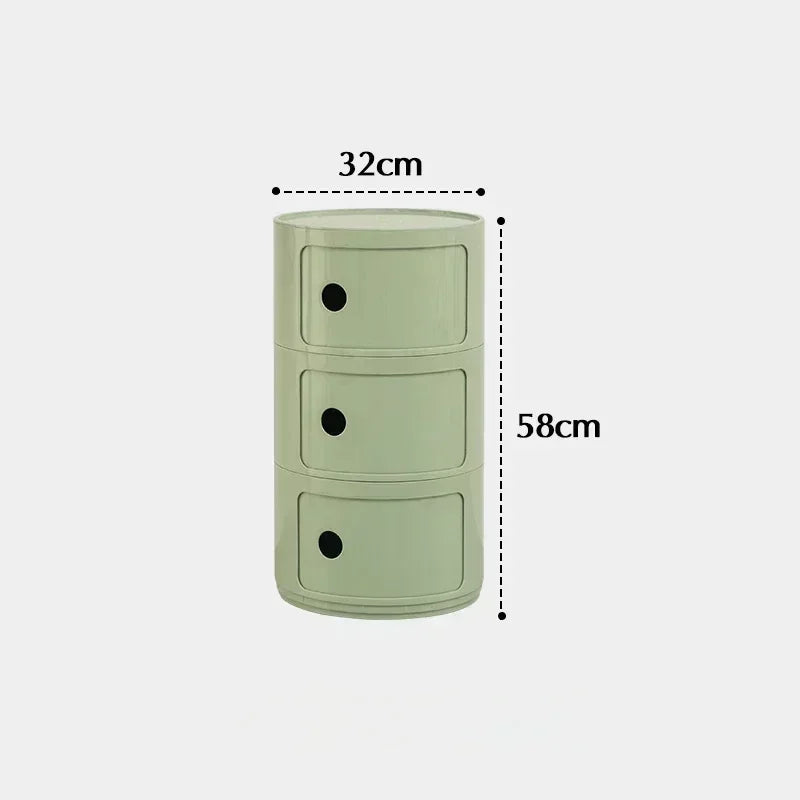 Living Room Sofa Side Bedside Cabinet Stand Round Storage Creative Night Tables Plastic Comodas Mueble Dormitorio Furniture