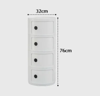 Living Room Sofa Side Bedside Cabinet Stand Round Storage Creative Night Tables Plastic Comodas Mueble Dormitorio Furniture