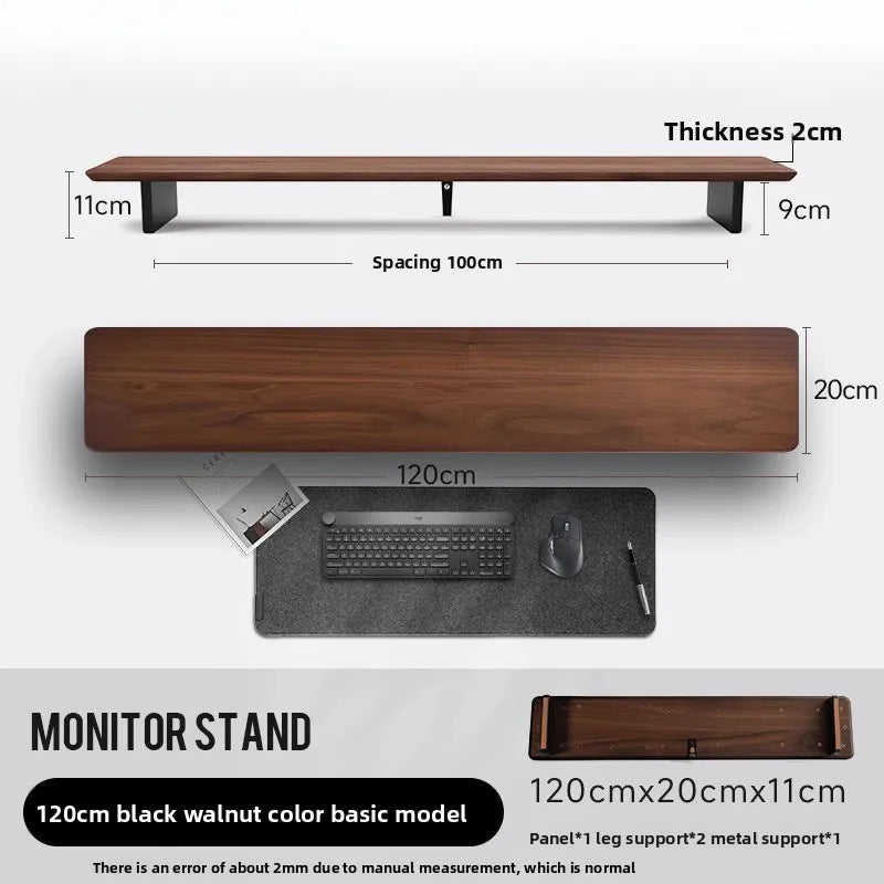 Z3 Modular Monitor Stand Premium Computer Riser for Ergonomic Workspace Modern Desk Organizer for Office Walnut/Black/White