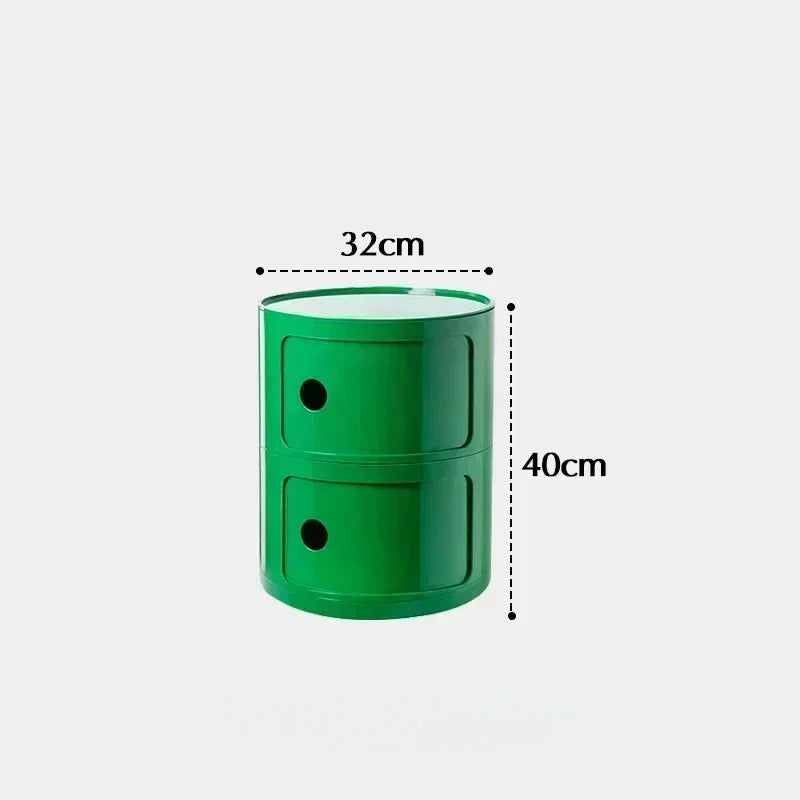Living Room Sofa Side Bedside Cabinet Stand Round Storage Creative Night Tables Plastic Comodas Mueble Dormitorio Furniture
