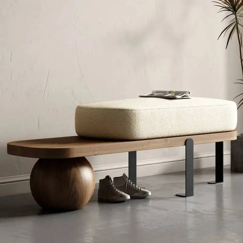 Room Entrance Home Shoe Creative Living Furniture Ottomans Door Solid Change Stool Wood Modern Bench Bedroom Bedside Pouf Stools