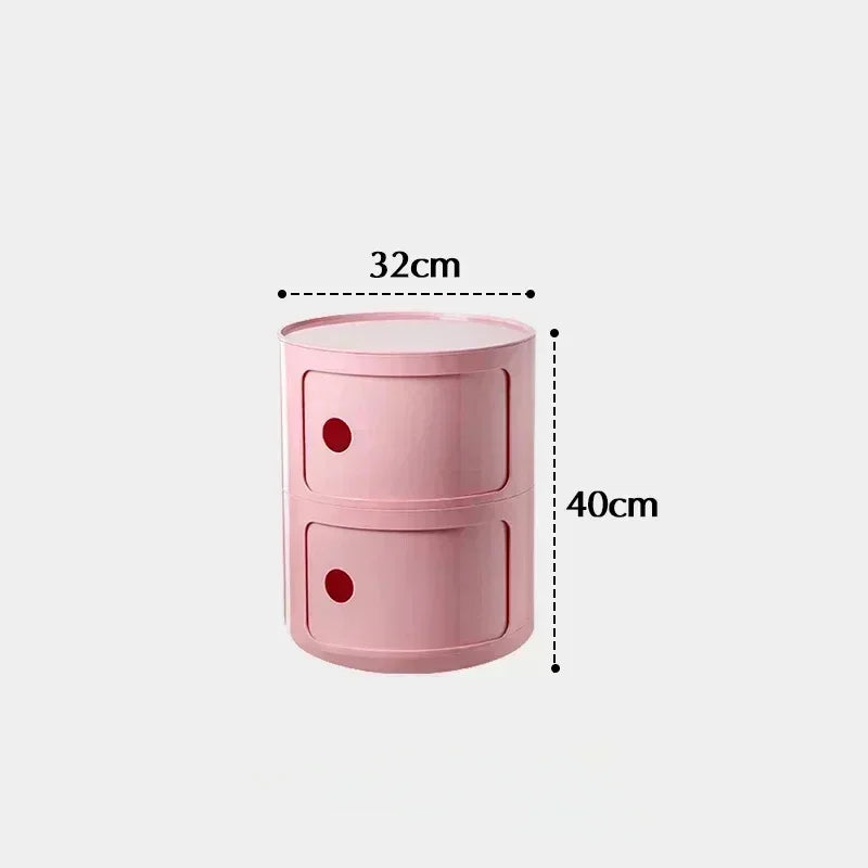 Living Room Sofa Side Bedside Cabinet Stand Round Storage Creative Night Tables Plastic Comodas Mueble Dormitorio Furniture