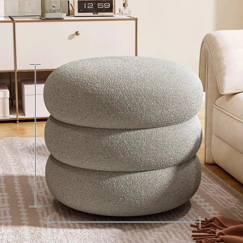 Living Room Stools Bedroom Dressing Table Round Stool Nordic Entrance Hall Ottomans Modern Simple Home Decoration Furniture