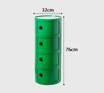 Living Room Sofa Side Bedside Cabinet Stand Round Storage Creative Night Tables Plastic Comodas Mueble Dormitorio Furniture