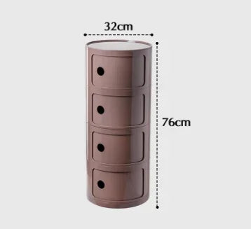 Living Room Sofa Side Bedside Cabinet Stand Round Storage Creative Night Tables Plastic Comodas Mueble Dormitorio Furniture