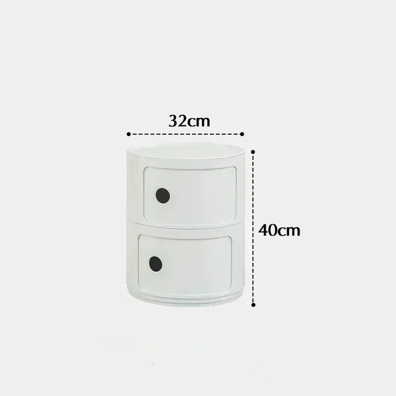 Living Room Sofa Side Bedside Cabinet Stand Round Storage Creative Night Tables Plastic Comodas Mueble Dormitorio Furniture