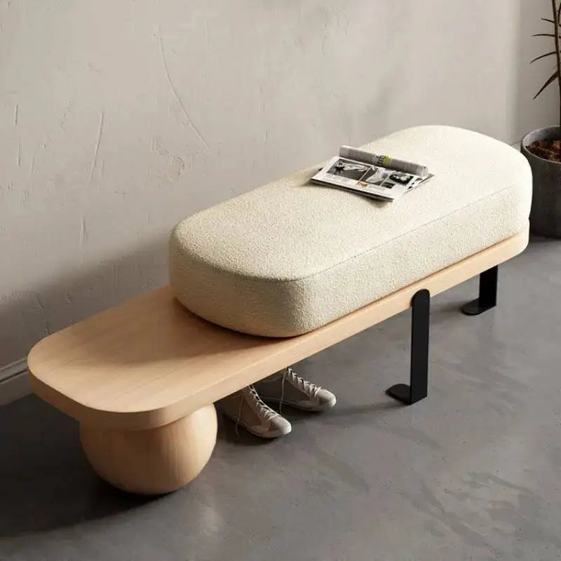 Room Entrance Home Shoe Creative Living Furniture Ottomans Door Solid Change Stool Wood Modern Bench Bedroom Bedside Pouf Stools