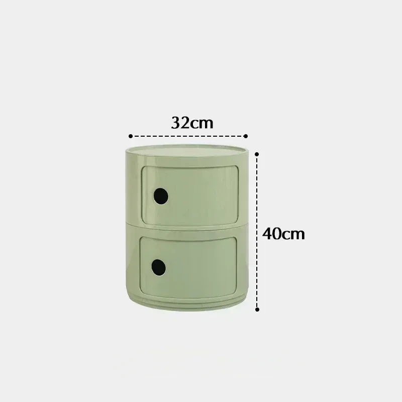 Living Room Sofa Side Bedside Cabinet Stand Round Storage Creative Night Tables Plastic Comodas Mueble Dormitorio Furniture