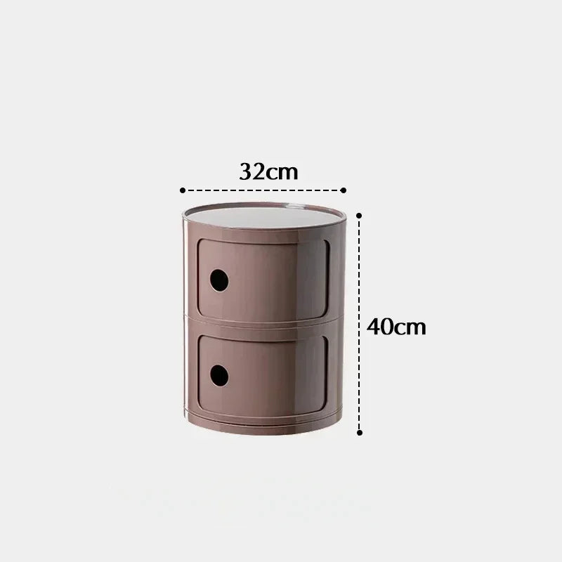Living Room Sofa Side Bedside Cabinet Stand Round Storage Creative Night Tables Plastic Comodas Mueble Dormitorio Furniture