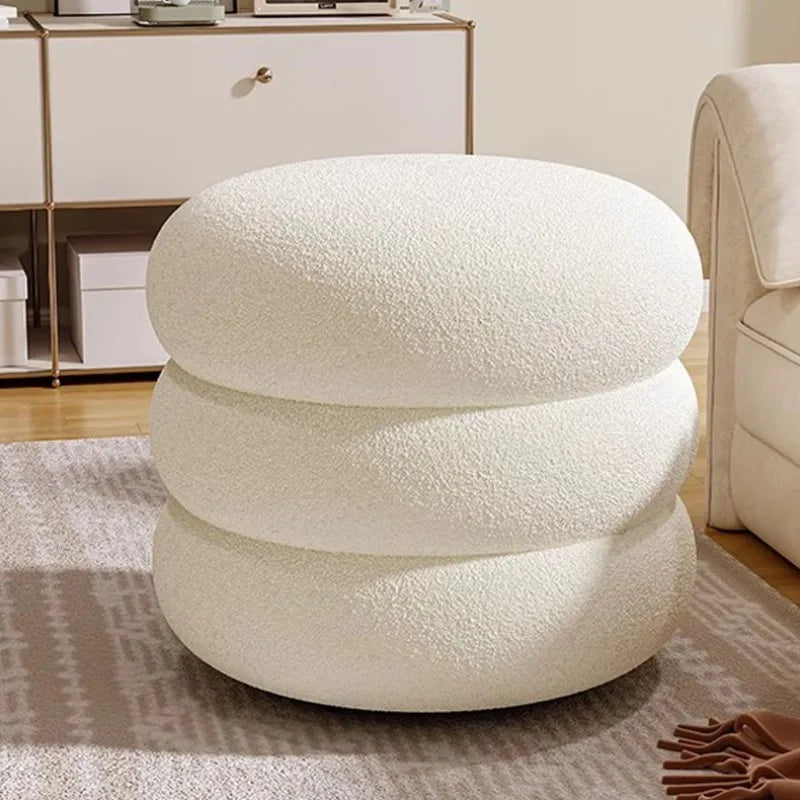 Living Room Stools Bedroom Dressing Table Round Stool Nordic Entrance Hall Ottomans Modern Simple Home Decoration Furniture