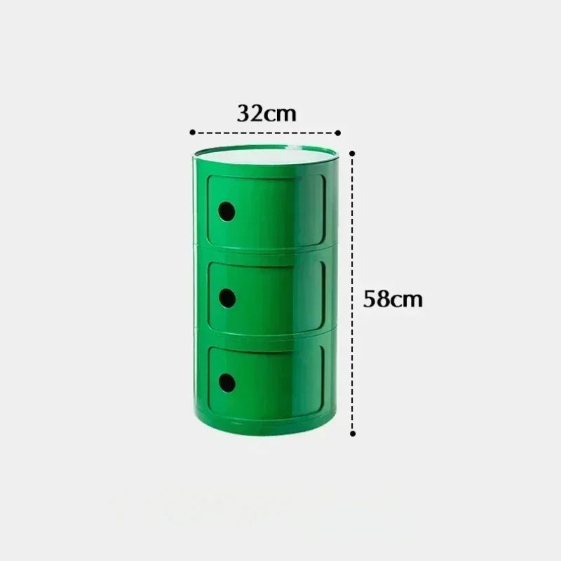 Living Room Sofa Side Bedside Cabinet Stand Round Storage Creative Night Tables Plastic Comodas Mueble Dormitorio Furniture