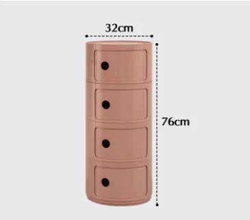 Living Room Sofa Side Bedside Cabinet Stand Round Storage Creative Night Tables Plastic Comodas Mueble Dormitorio Furniture